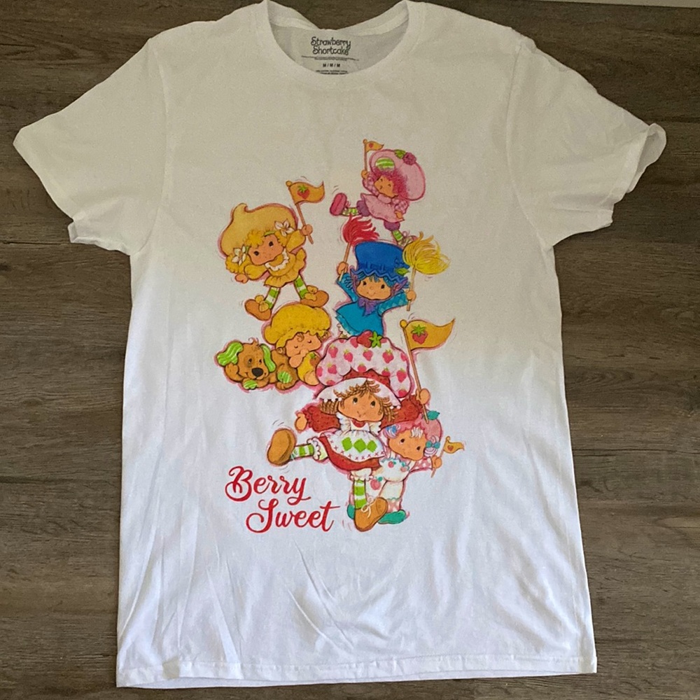 Strawberry Shortcake Vintage Graphic Oversized Tee Short Sleeve Shirt